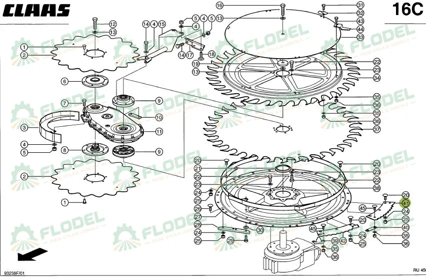 Cutit porumb CLAAS JAGUAR 996310 - STANGA