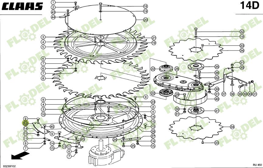 Cutit porumb CLAAS JAGUAR 996313  - DREAPTA