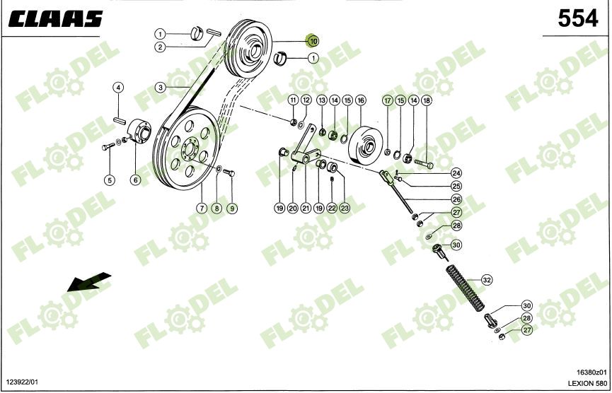 Fulie postbatator CLAAS LEXION 644909