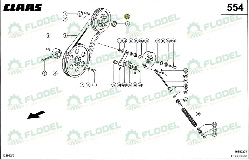 Fulie postbatator CLAAS LEXION 644909