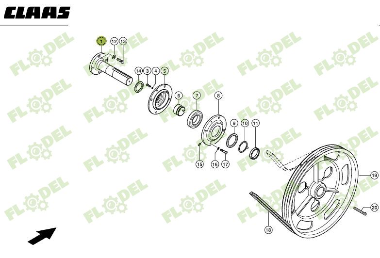 Ax batator CLAAS LEXION 644880
