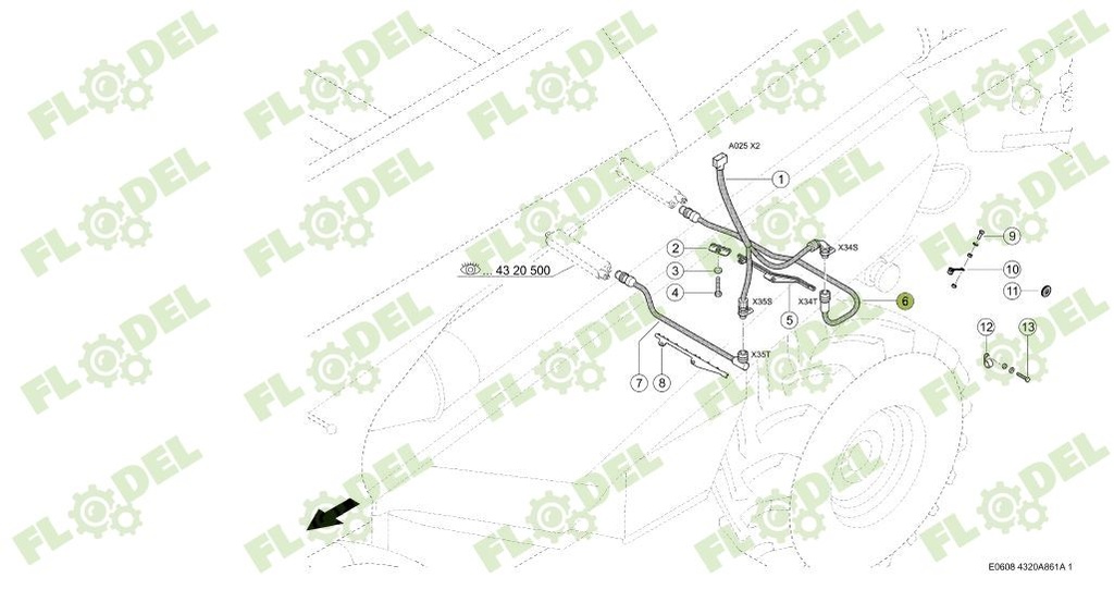 Cablu reglare sita combina CLAAS 016251