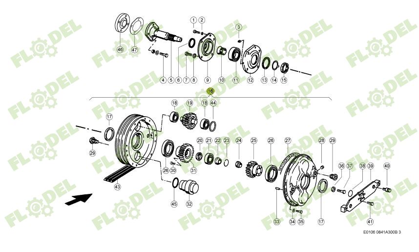Reductor batator CLAAS complet 628724