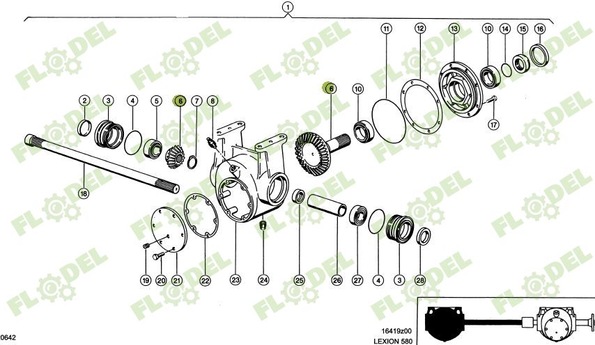 Grup rotor CLAAS LEXION 694825 694827 DREAPTA