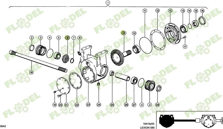 Grup rotor CLAAS LEXION 694825 694827 DREAPTA