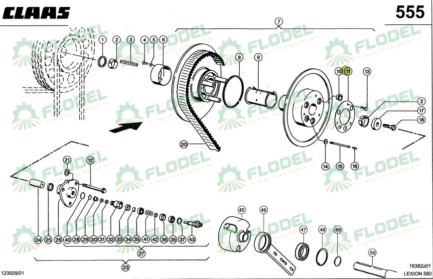 Distantier variator CLAAS 661227