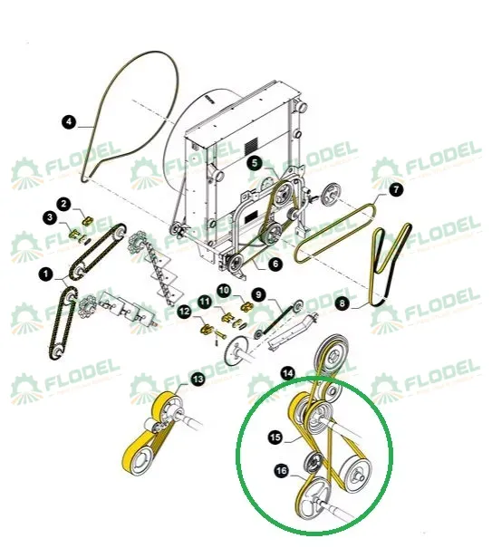 Curea combina NEW HOLLAND 80230057 GATES 