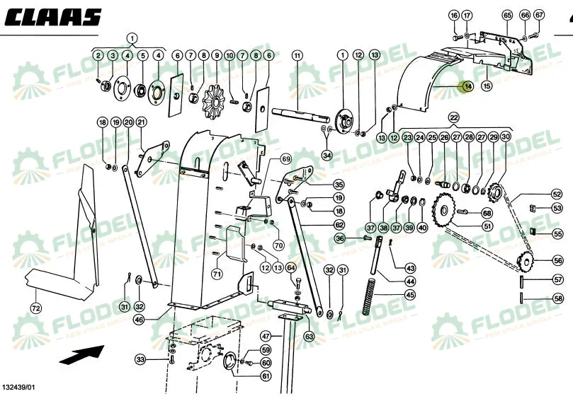 Capac elevator CLAAS LEXION 735905