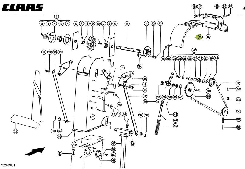 Capac elevator CLAAS LEXION 735905
