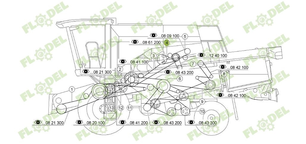 Curea combina CLAAS 2HB 672351 GATES