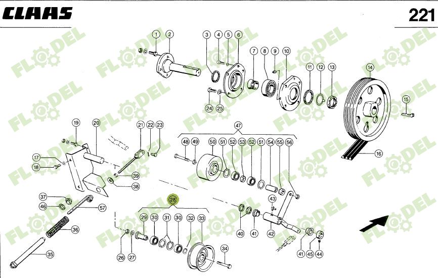 Fulie combina CLAAS 603446