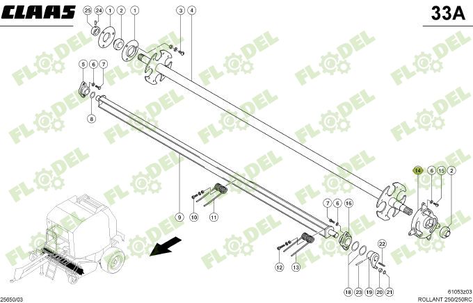 Cama pick-up presa baloti Claas 834740