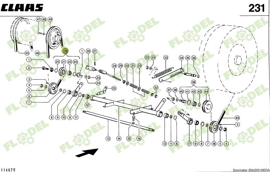 Fulie combina CLAAS 175928
