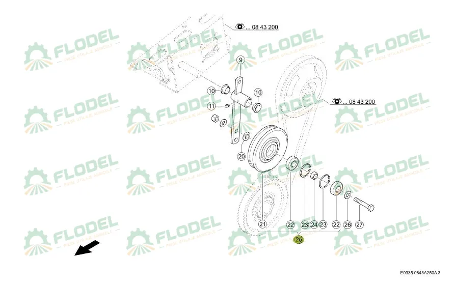 Fulie intinzatoare combina CLAAS 628770