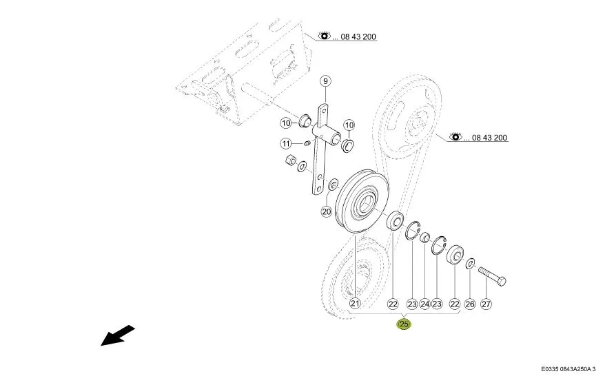 Fulie intinzatoare combina CLAAS 628770