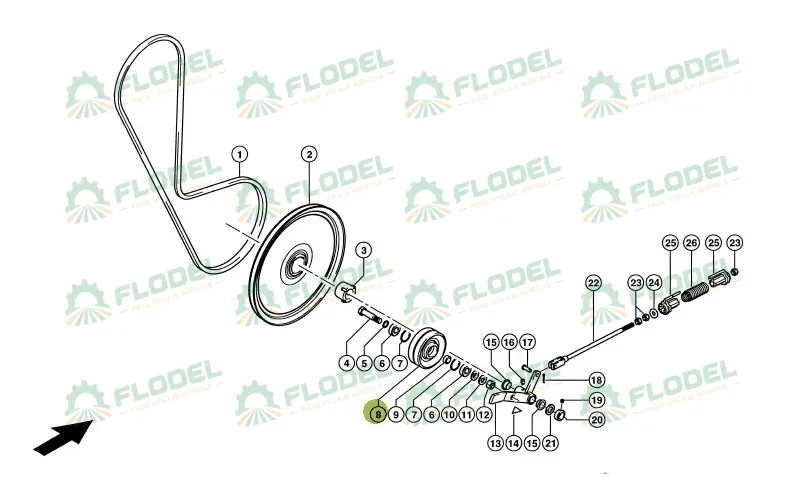 Fulie intinzatoare combina CLAAS 628770