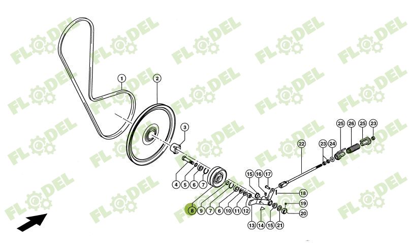 Fulie intinzatoare combina CLAAS 628770