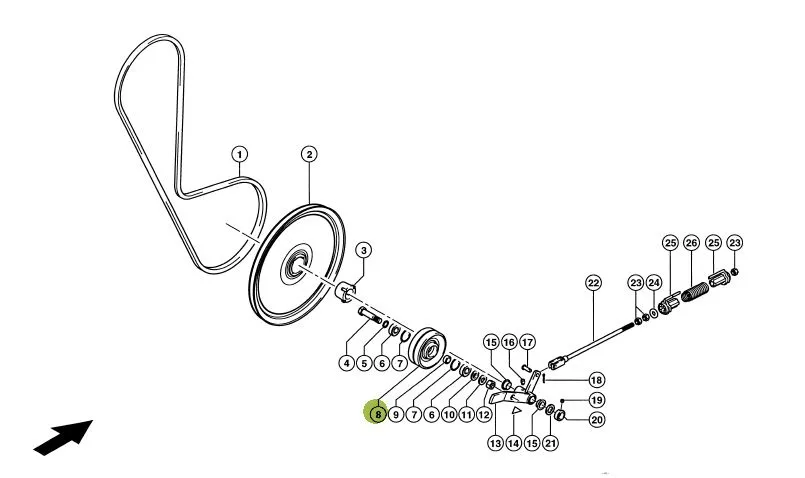 Fulie intinzatoare combina CLAAS 628770