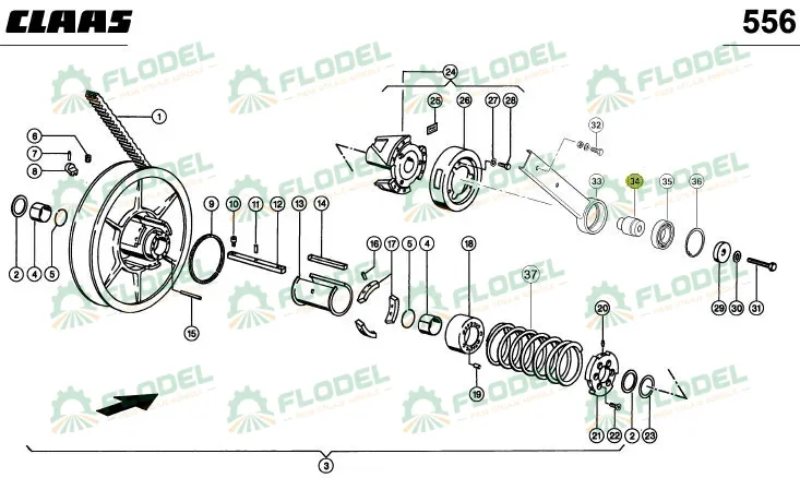 Bolt variator CLAAS LEXION 744844