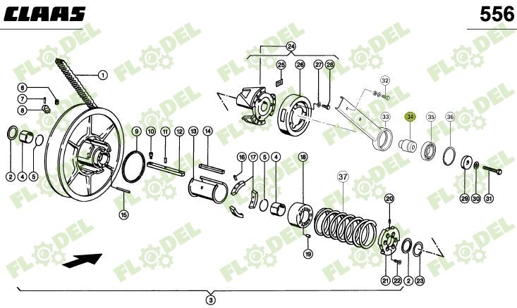 Bolt variator CLAAS LEXION 744844