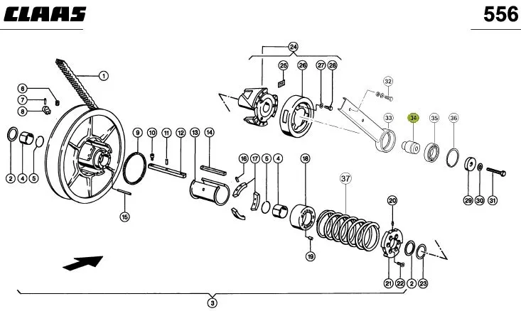 Bolt variator CLAAS LEXION 744844