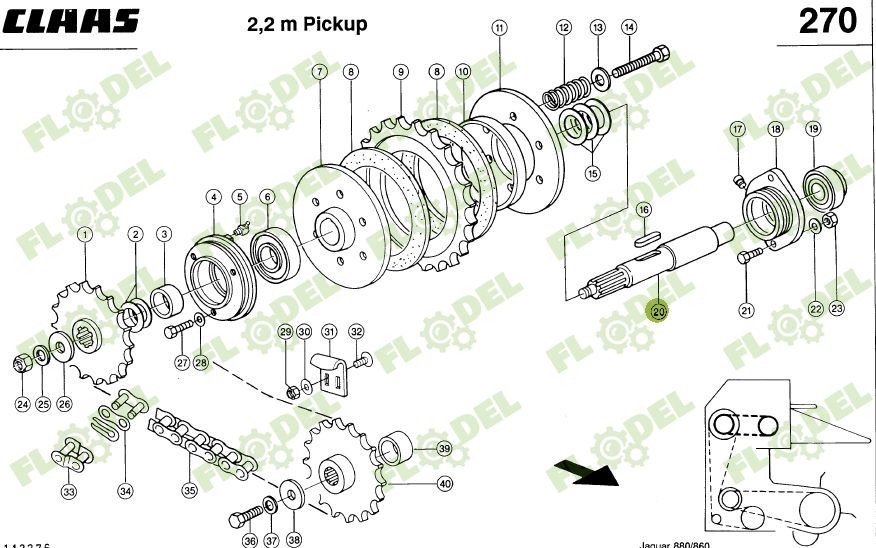 Ax pick up CLAAS JAGUAR 983264