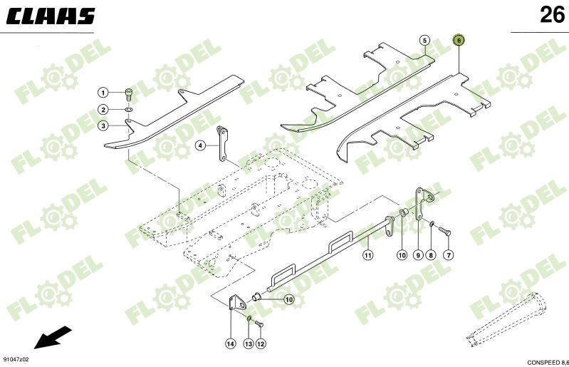 Placa CLAAS CONSPEED 995403