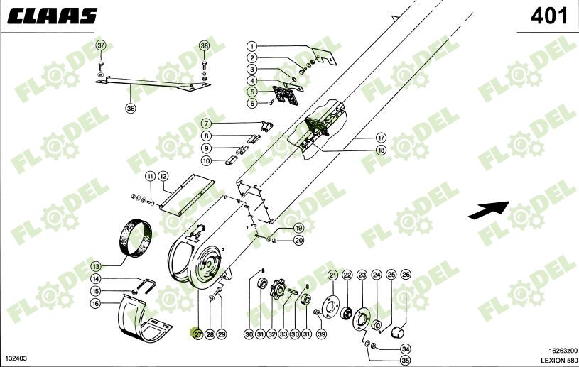 Picior elevator CLAAS LEXION 735330