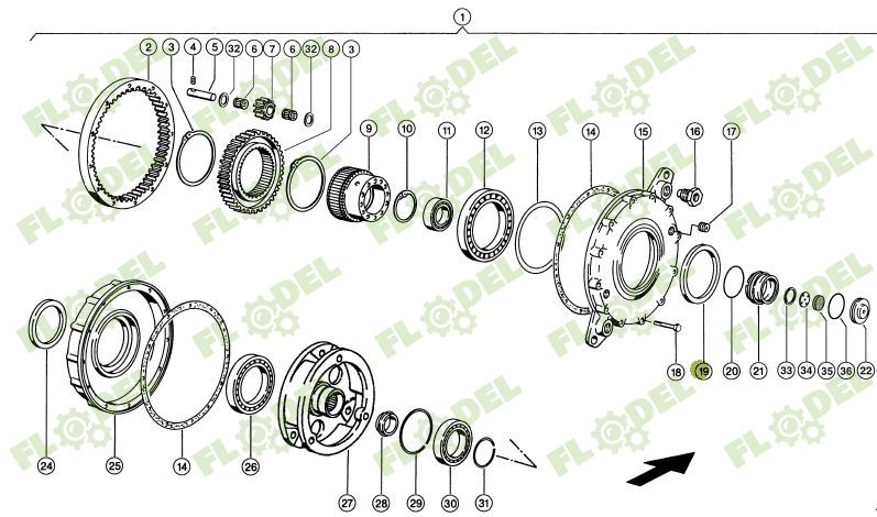 Simering etansare reductor CLAAS 160x130x16 mm  CORTECO