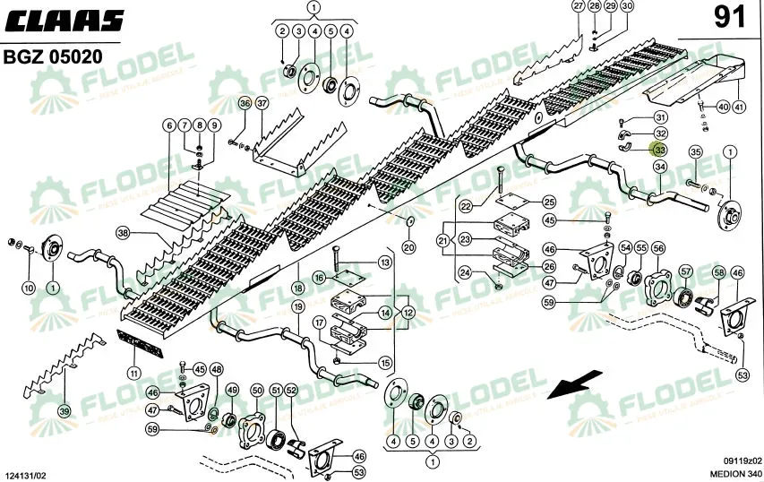 Semiluna strangere ax cai CLAAS 678593