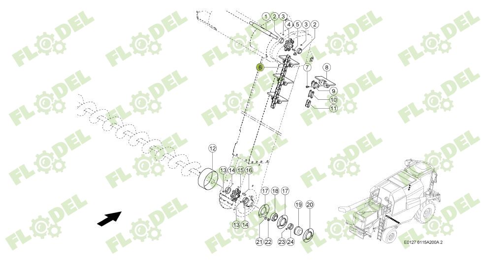 Lant elevator cupe CLAAS 601615 DONGHUA
