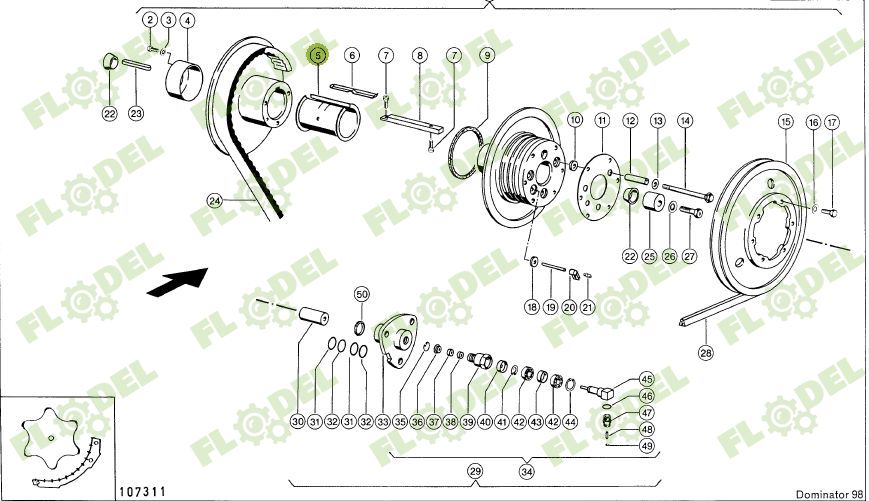 Bucsa variator  CLAAS 629841