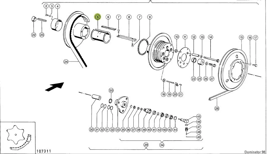 Bucsa variator  CLAAS 629841