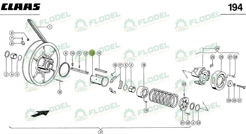 Bucsa variator combina CLAAS 629854