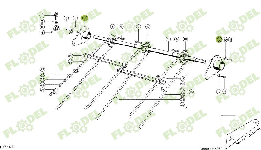 Carcasa cu rulment ax transportor CLAAS 603502 PREMIUM