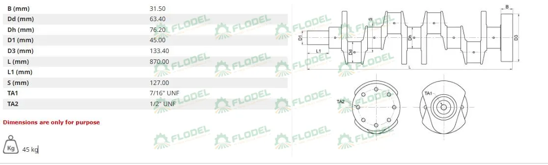 Arbore motor PERKINS 4222279M91