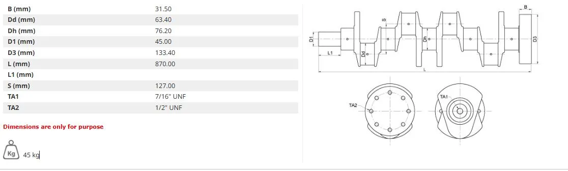 Arbore motor PERKINS 4222279M91
