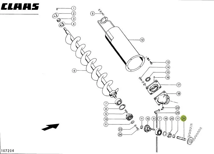 Ax grup descarcare combina CLAAS 605729