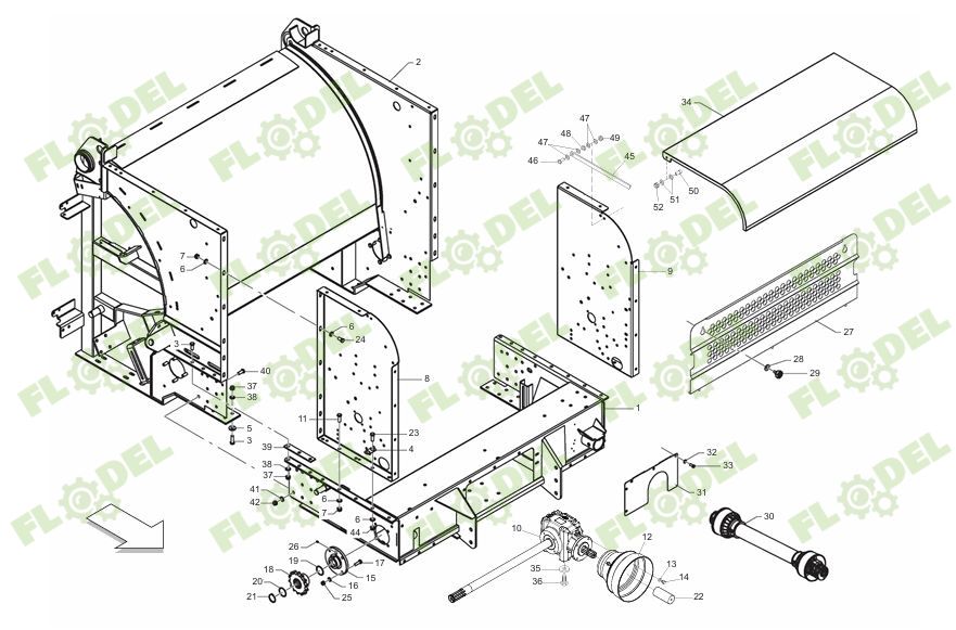 Cardan balotiera MASCHIO GASPARDO F08013080R Original 