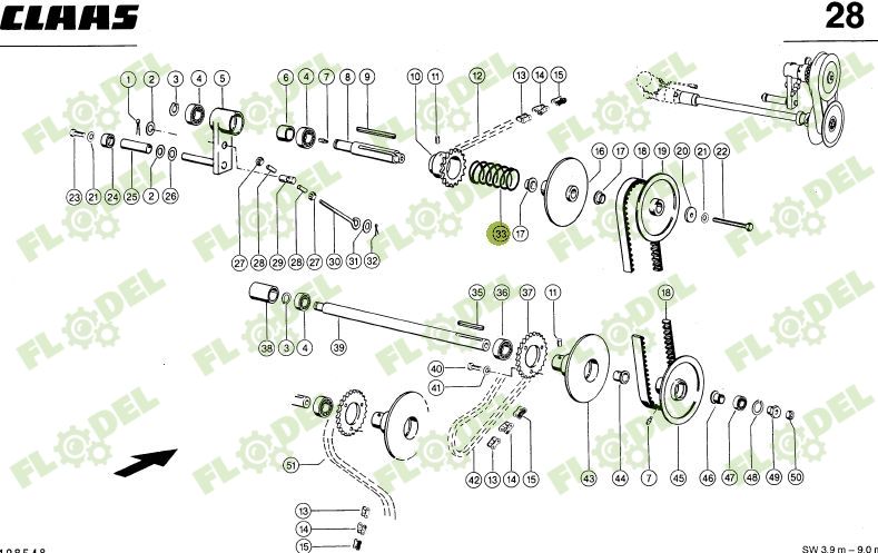 Arc variator rabator CLAAS 629981