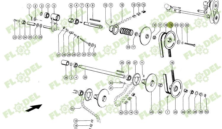 Fulie variator rabator combina CLAAS 670215