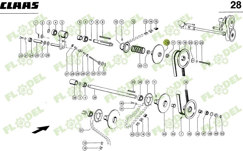 Fulie variator rabator CLAAS 670287
