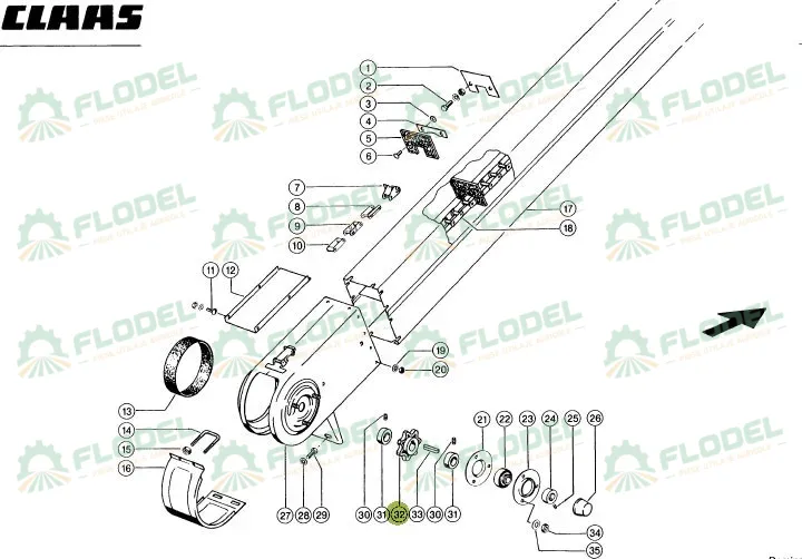 Pinion elevator retur 674143 Z7