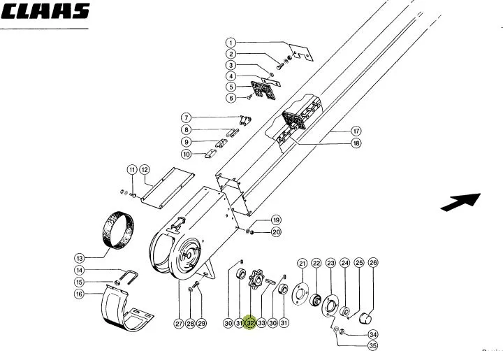 Pinion elevator retur 674143 Z7