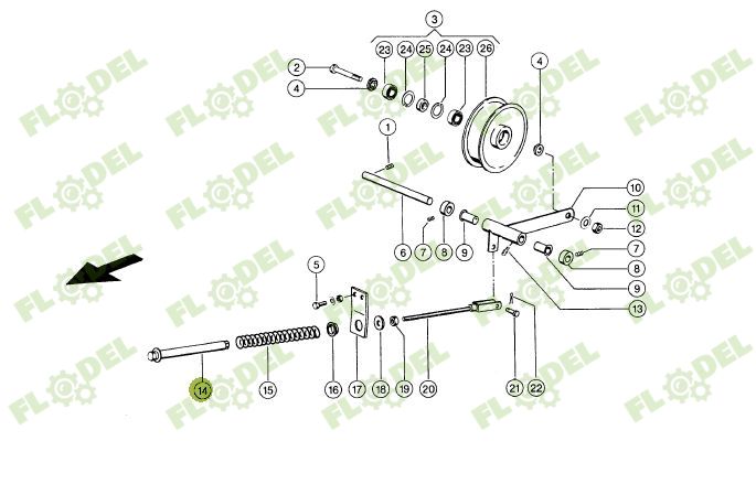 Ghidaj arc intinzator combina CLAAS 629999 