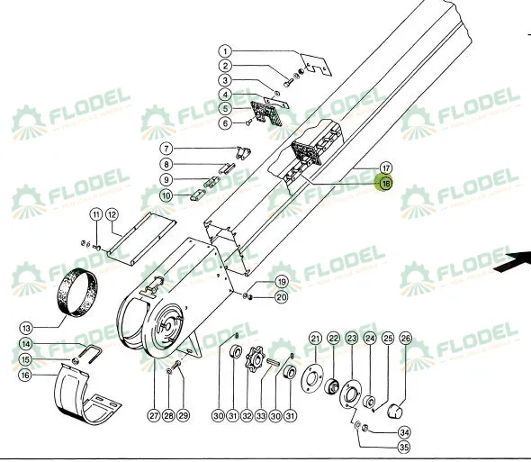 Lant cupe retur spice combina CLAAS 618600 601723
