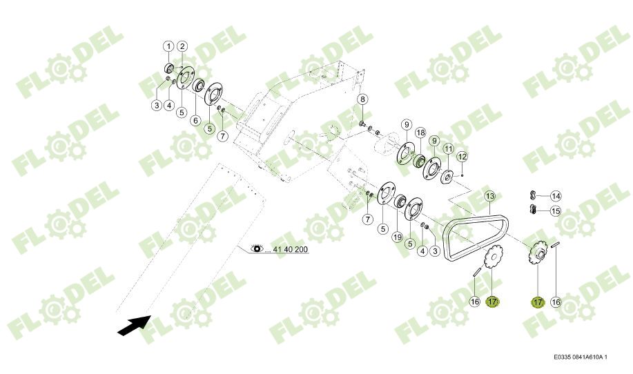 Pinion retur CLAAS 600967