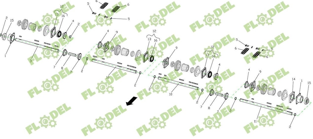 Ax cuplare sectie DOMINONI 11404 Original DOMINONI