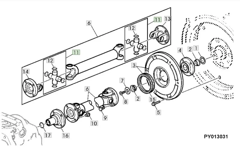 Cruce cardan JOHN DEERE AL160516 
