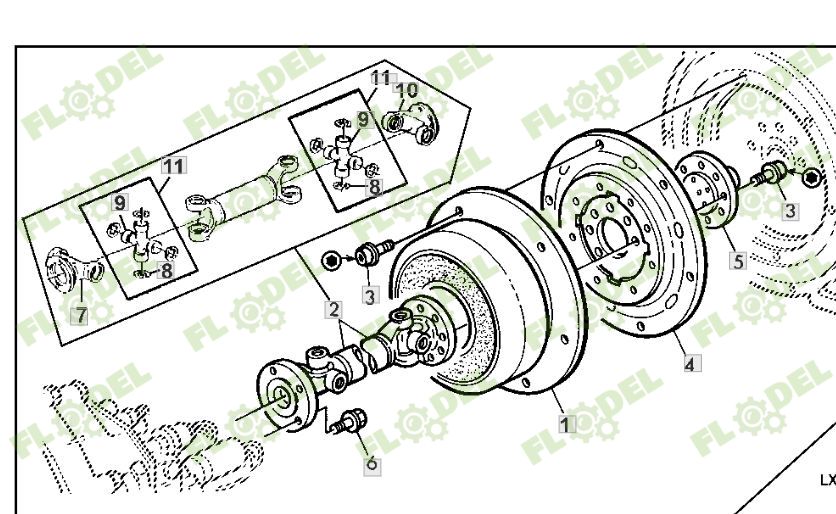Cardan motor JOHN DEERE AL77610